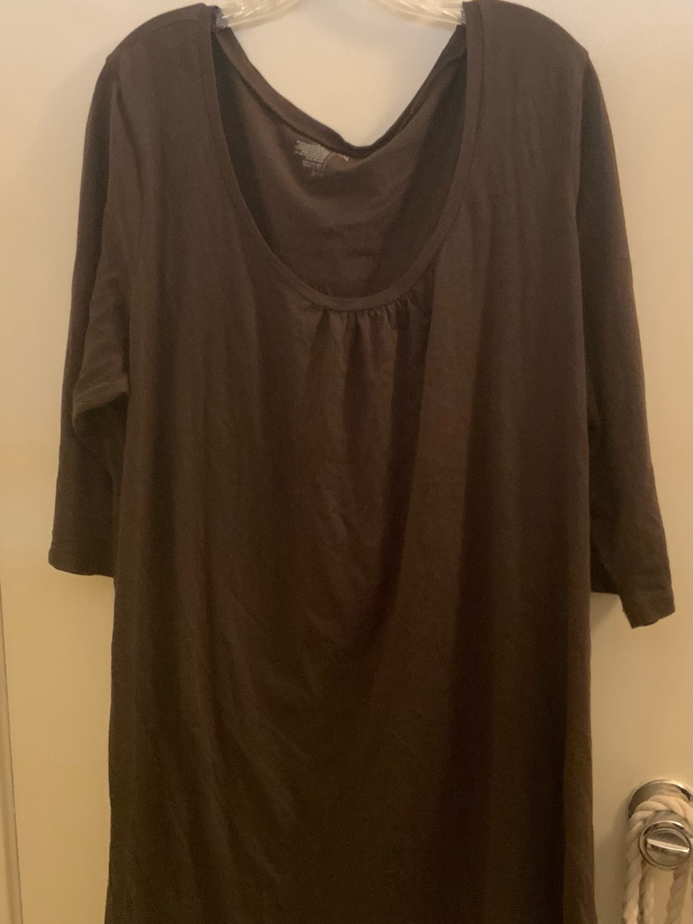 Old Navy Long Sleeve Scoop Neck Dress in Brown